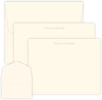 Personalized Embossed Flat Note Cards Set – Custom Blind Embossed Stationery by Unknown