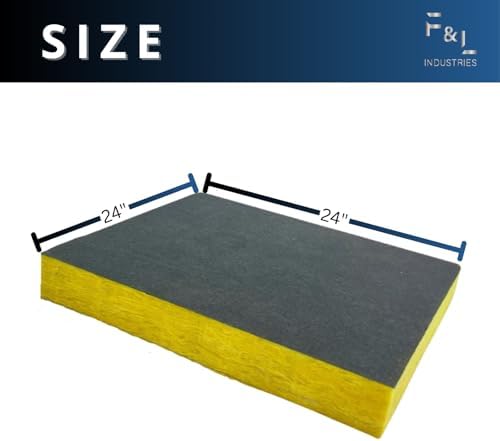 f&l r4 fiberglass board acoustic insulation panels – shown in use