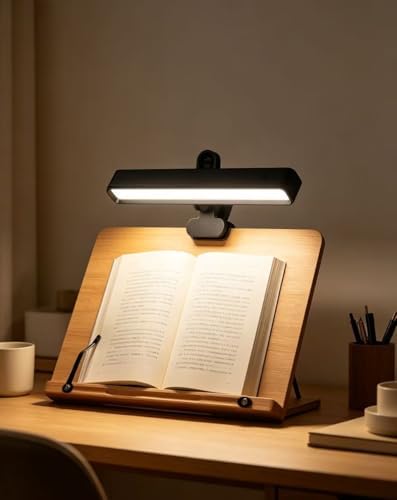 6000mAh Rechargeable Clip on Light, LED Reading Light for Bed/Desk, 3 Color M...