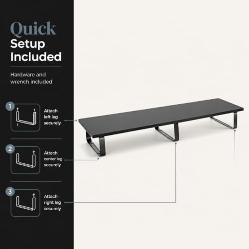 Mount-It! 39" Extra Long Dual Monitor Stand Riser – Ergonomic Desk Organ...