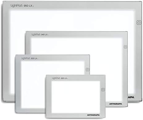 artograph lightpad 920 lx thin dimmable led light on a desk or shelf