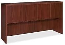 Lorell Hutch with Doors, 72 by 15 by 36-Inch, Mahogany