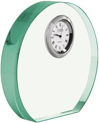 Crown Awards Personalized Jade Horizon Crystal Clock – Premium Jade Crystal - Image 2