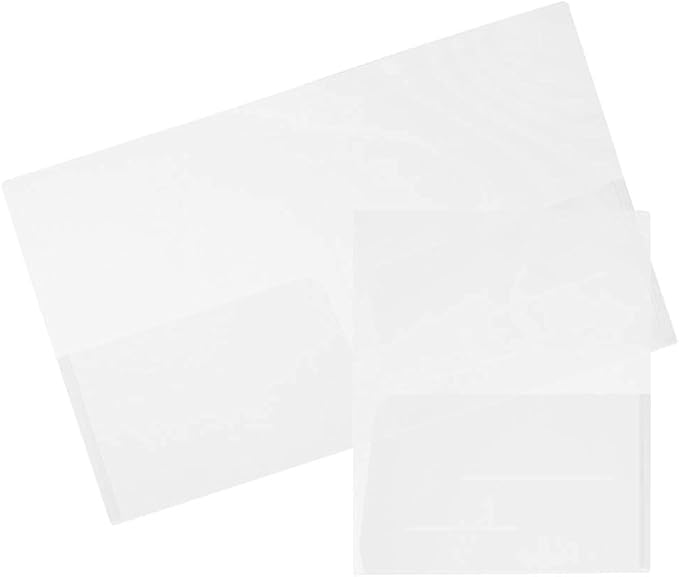 JAM PAPER Plastic Light Weight Flexible Two Pocket Presentation Folders by JAMPaper