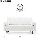 sharp 14-inch battery wall clock, silent non-ticking, easy-read, side view
