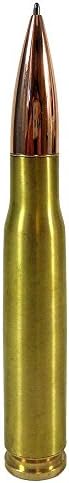 50 Caliber Bullet Twist Tactical Pen, Gold Plated, Realistic Refillable 50 Cal Bullet Pen for Hunters, Military, & Outdoor Enthusiasts, Ideal Gift for Father's Day, Birthday, Christmas