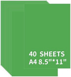 Construction Paper, 40 Sheets 8.5 x 11 Inches, 180GSM Green Card Stock by CozyNestMo