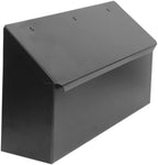 NACH Black Long Wall Mount Mailbox, Rust Resistant Metal Mailbox, Mailboxes by NACH