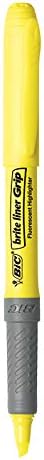 BIC Brite Liner Grip Highlighters, Chisel Tip, Classic Yellow, 2-Count Pack - Image 7