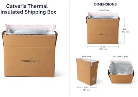 thermal insulated shipping boxes 9x5x6 for cold &, side view