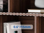 Cozy Castle Brown Bookshelf, 3-Tier Open Shelf Bookcase, 10 Cube Storage - Image 9