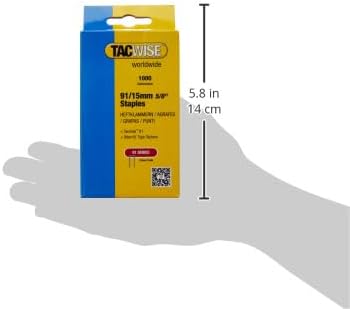 Tacwise Heavy Duty 91 Series 15mm Staples for Staple Gun (1000) | Precision cut, Popular for Wood-to-Wood Applications