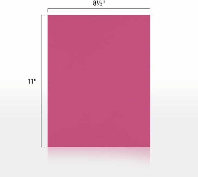 LUXPaper 8.5" x 11" Paper | Letter Size | Magenta Pink | 80lb. Text | 250 Qty - Image 2