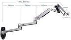 XSJ8013WT Wall Mount Laptop Holder Ultra Long Arm Aluminum Mechanical Spring - Image 4