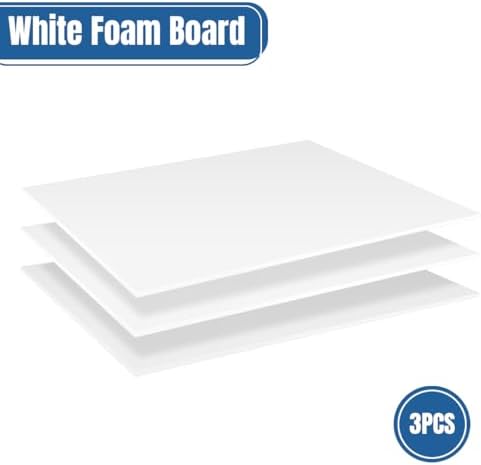 3PACK White Foam Board 24x36×3/16 inches,5MM Foam Core Board Poster Board for...