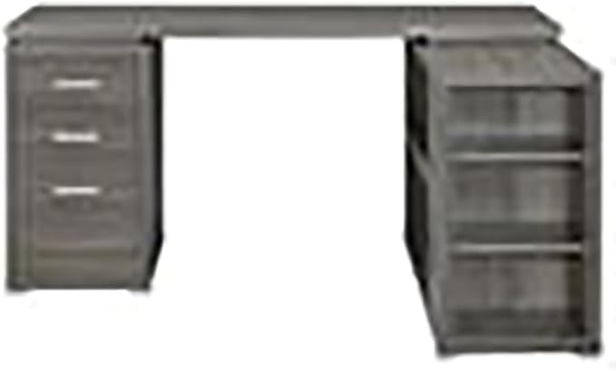 Pemberly Row L Shape Corner Storage Desk in Weathered Gray, Letter/Legal File - Image 3