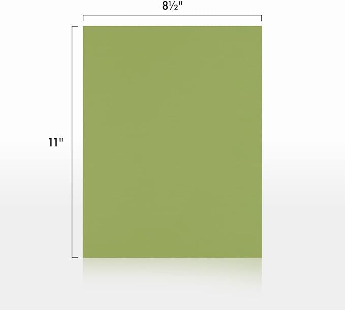 LUXPaper 8.5" x 11" Paper | Letter Size | Avocado Green | 70lb. Text | 250 Qty - Image 2