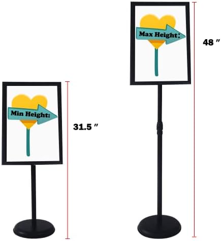 ydisplay sign holder stand 11x17inches pedestal floor standing shown in use