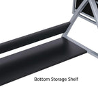 yaheetech drafting table with storage & stool, adjustable, view 9
