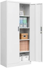 TaskStorz Storage Cabinet, 72 Inch Tall Metal Storage Cabinet by TaskStorz