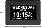 massii 27 alarms digital talking clock with time, view 9