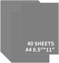 Gray Cardstock Bulk 40 Sheets 8.5 x 11 Inches, 180GSM/65LB Colored Card Stock by CozyNestMo