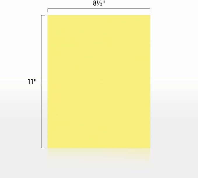 LUXPaper 8.5" x 11" Paper | Letter Size | Pastel Canary Yellow | 60lb. Text | - Image 2