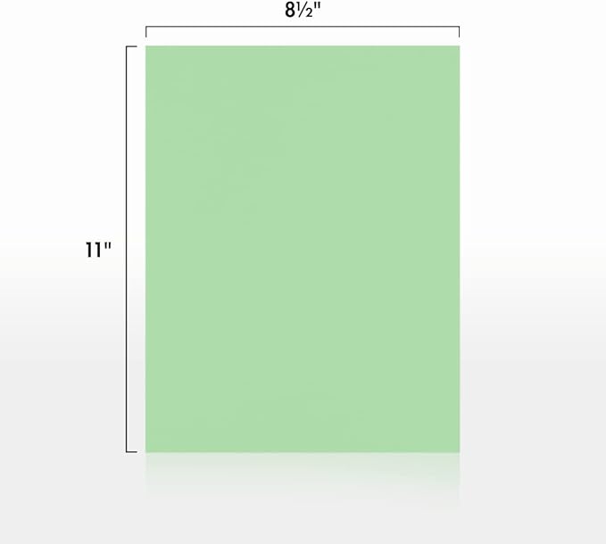 LUXPaper 8.5" x 11" Paper | Letter Size | Pastel Green | 60lb. Text | 500 Qty - Image 2