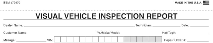 Visual Vehicle Inspection Report – 2-Part Carbonless Vehicle Checklist - Image 4