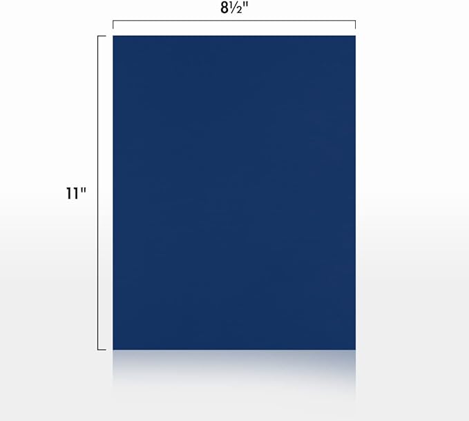 LUXPaper 8.5" x 11" Paper | Letter Size | Navy Blue | 80lb. Text | 50 Qty - Image 2