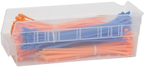 Akro-Mils 30120 Heavy Duty Plastic Shelf Bins, 12"x 4"x 4", Cl...