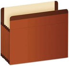 Pendaflex Expanding File Pockets, Letter Size, 5.25" Expansion, Reinforced with DuPont™ Tyvek® Material, Redrope, 10 per Box (1534G-OX)