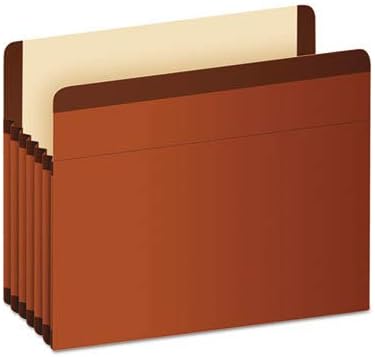 Pendaflex Expanding File Pockets, Letter Size, 5.25" Expansion, Reinforced with DuPont™ Tyvek® Material, Redrope, 10 per Box (1534G-OX)