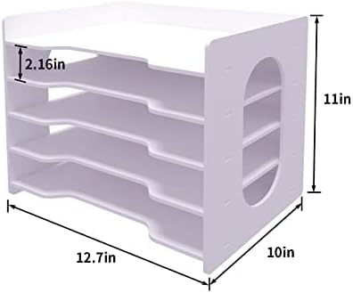 Natwind 5-Tier Desk Organizer, File Organizer, File Paper Organizer - Image 4