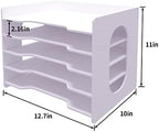 Natwind 5-Tier Desk Organizer, File Organizer, File Paper Organizer - Image 4