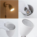 Ahaloye Set of 2 White Wall Sconce Finished Rotatable Simplicity Wall Mount - Image 8