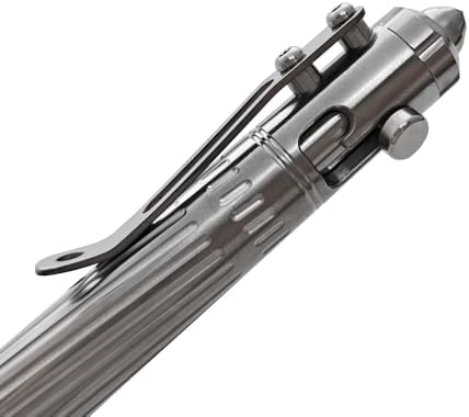 Cool Hand Titanium Alloy Bolt Action Pens, with a Refill, 5.35'' Silver