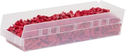 Akro-Mils 30138 Heavy Duty Plastic Shelf Bins, 18"x 6.5"x 4", ...