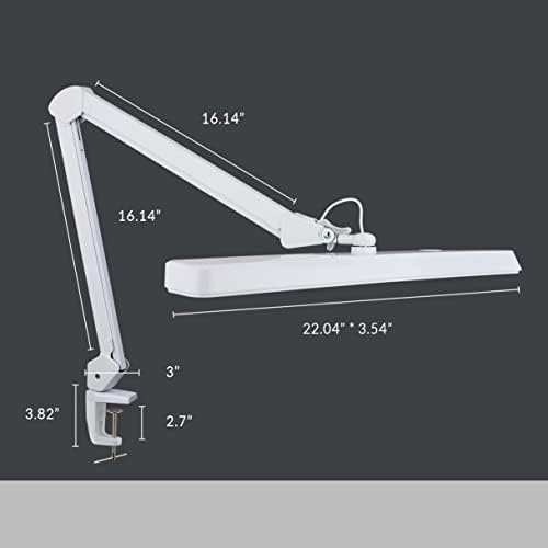 Neatfi 2500LM LED Task Lamp w/Clamp, 22-Inch Wide Head, CCT (White)