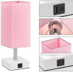 pink touch table lamp for bedroom - dimmable, package contents