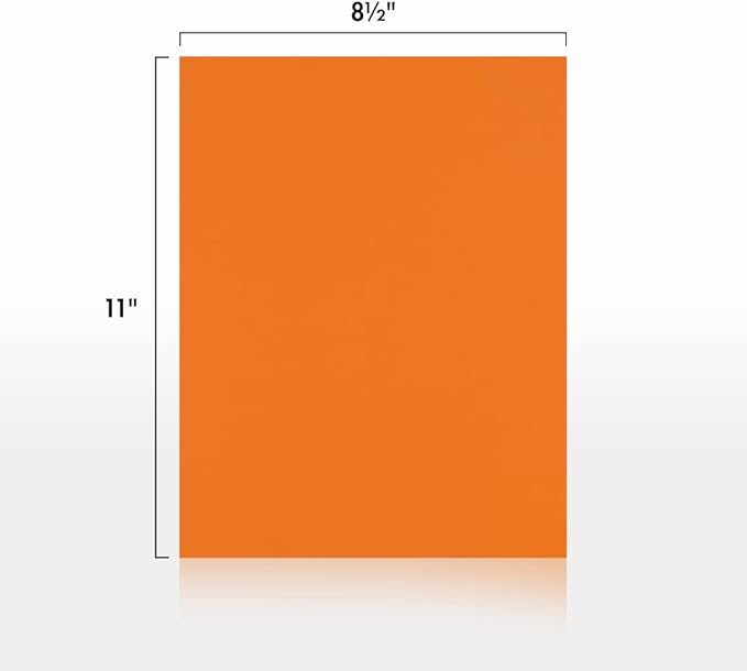 LUXPaper 8.5" x 11" Paper | Letter Size | Mandarin Orange | 80lb. Text | 50 Qty - Image 2