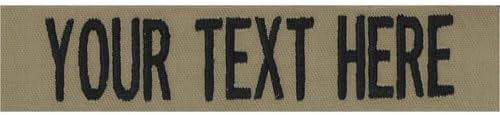 Custom Uniform Name Tapes Solid Colors. Coyote Tan Fabric, 3.5 Inch Sew on by NORTHERNSAFARI