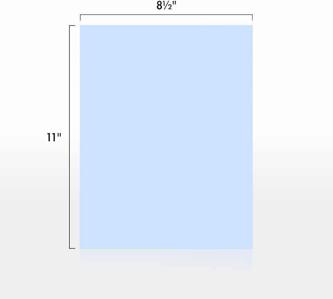 LUXPaper 8.5" x 11" Paper | Letter Size | Baby Blue | 80lb. Text | 250 Qty - Image 2
