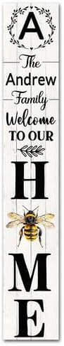 SRongmao Welcome To Our Home Porch Sign Personalized Welcome Sign by SRongmao