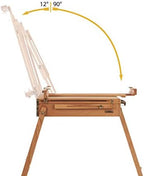 mabef m22 french sketch box easel, portable oiled showing dimensions