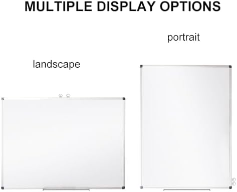 XIWODE 24x36 Inch Magnetic Dry Erase Whiteboard, Silver Aluminum Frame Wall-M...