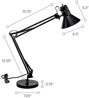 bostitch office vlf100d swing arm desk lamp, metal, package contents