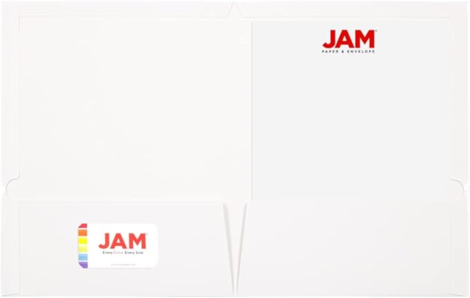 JAM PAPER Laminated Two Pocket Glossy School Folders - Image 2