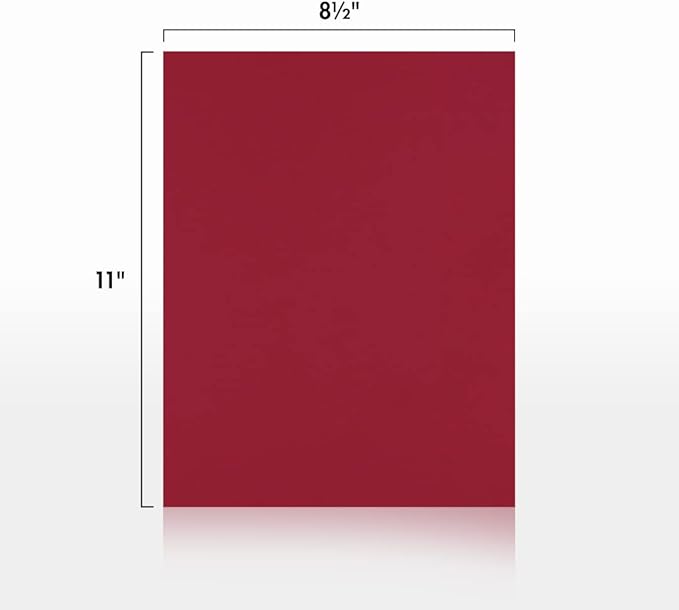 LUXPaper 8.5" x 11" Paper | Letter Size | Garnet Red | 80lb. Text | 1, 000 Qty - Image 2