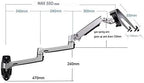 XSJ8013WT Wall Mount Laptop Holder Ultra Long Arm Aluminum Mechanical Spring - Image 5